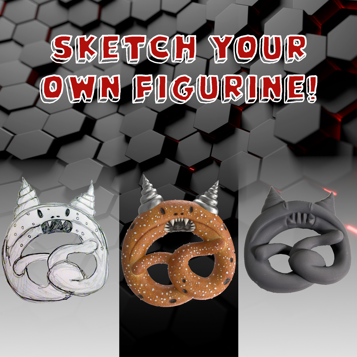 Dein Kunstwerk als 3D-Figur: Individuelle Miniatur aus Zeichnung & Bild